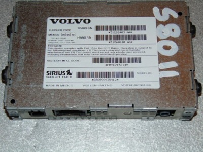 VOLVO S80 V70 XC70 TUNER MODULE RADIO SATELITARNY - milautoparts-fr.ukrlive.com