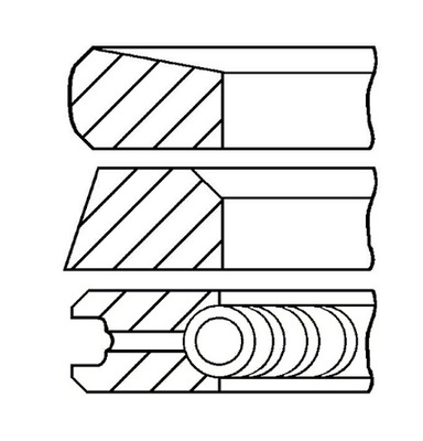 85 (STD) 2,5-2-2 SET PIERSCIENI PISTON FITS DO: NISSAN NV400, OPEL - milautoparts-fr.ukrlive.com