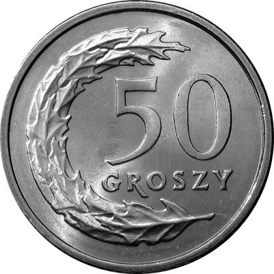 50 gr groszy 2008 mennicza z worka