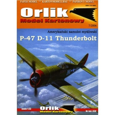 Orlik 030 Samolot P-47 D-11 Thunderbolt 1:33