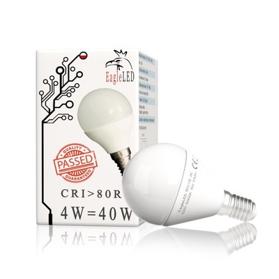 Żarówka LED kulka E14 4W=40W Zimna EagleLED