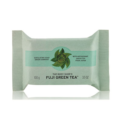THE BODY SHOP FUJI GREEN TEA EXFOLIATING SOAP Peelingujące mydło w kostce