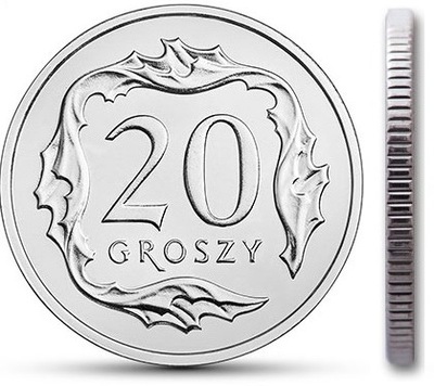 20 gr groszy 2014 mennicza mennicze z woreczka