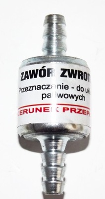 Zawór zaworek zwrotny paliwa fi 6 mm na przewód