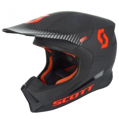 SCOTT Kask Enduro MX 550 HATCH ECE Kolor Czarno Pomarańczowy Rozmiar XXL