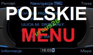 NAWIGACJA AUDI MMI 3G BASIC POLSKIE MENU PL Mapa