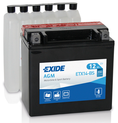 Akumulator motocyklowy Exide ETX14-BS, YTX14-BS