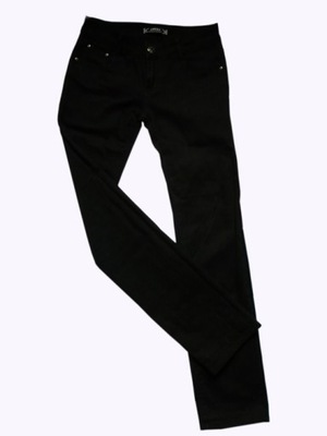 Czarne spodnie dżinsy jeansy, S/M
