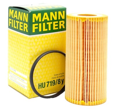 MANN FILTER FILTRO ACEITES HU719/8Y VOLVO D3 D4 D5 V50 V70 3 S60 II XC60 V60  