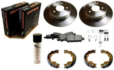 DISCS PADS BRAKE SHOES NISSAN JUKE F15 2010- QASHQAI J10 2006-2013 REAR SET - milautoparts-fr.ukrlive.com