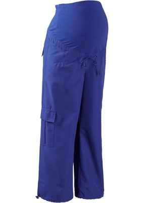 Letnie spodnie ciążowe 40 niebieskie długość nogawki 7/8 bonprix