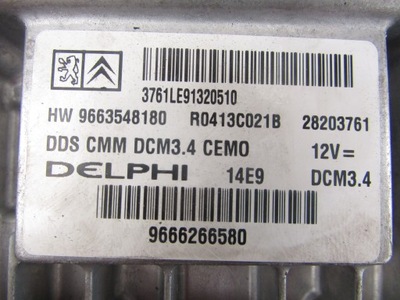 COMPUTER CONTROL UNIT 9663548180 CITROEN C5 III 09R - milautoparts-fr.ukrlive.com