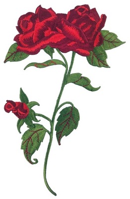 HAFT Róża naszywka naprasowanka TERMO kwiat 20cm