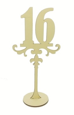 Numerki numer na stół stolik Numer SZESNAŚCIE 16