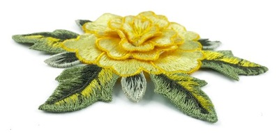 Róża EFEKT 3D naszywka haft kwiat aplikacja 12cm