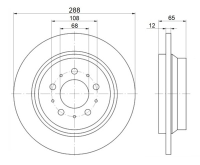 DISCS MIKODA 2427 GT VOLVO S80 I 98R- REAR 288MM - milautoparts-fr.ukrlive.com