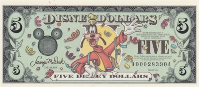 DISNEYLAND 5 Dollars 2000 Serie A / A - GOOFY UNC