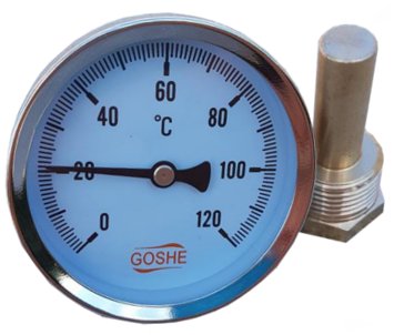 GOSHE Termometr bimetaliczny 0-120 C 1/2"
