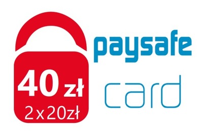 PaySafeCard 40 zł PSC Kod PIN Karta (20zł + 20zł)