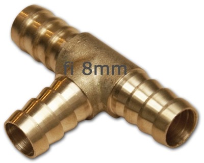 TRÓJNIK METALOWY MOSIĘŻNY PALIWOWY PALIWA 8mm, fi8