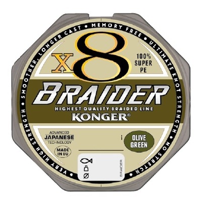 KONGER PLECIONKA BRAIDER X8 PRZYPONOWA 0,08/7,6kg