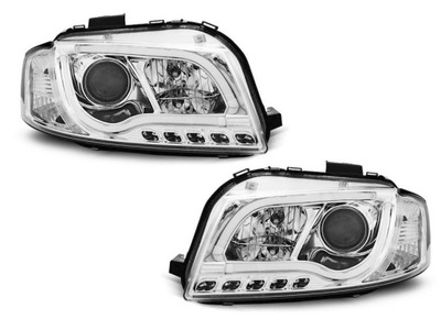 FEUX GRILLES AUDI A3 8P 03- LED CHROME DIODOWE - milautoparts-fr.ukrlive.com