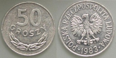 PRL, 50 GROSZY 1983r., AL., ładna,