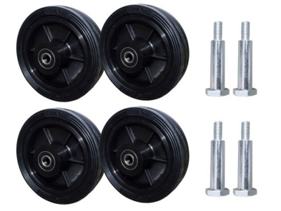 2x 150 alebo 2x 175 KOLESO NA kosačku 4 SKRUTKY AUTA, KOLIESKO PRE kosačky na TRÁVU fi 175 mm SADA 4 KOLESÁ 4 SKRUTKY