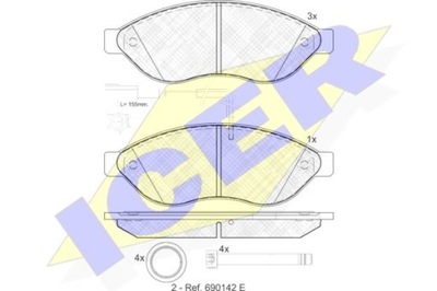 ICER 141803 SET PADS BRAKE SALE SALE FIRMY! - milautoparts-fr.ukrlive.com