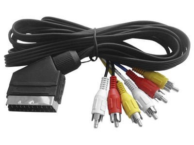 Kabel wtyk Euro SCART - 6 wtyków RCA 2,5m FV(2351)