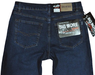 Spodnie męskie dżinsowe jeans Big More L30 granat pas 100 cm 40/30