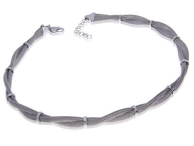 NASZYJNIK SREBRNY DAMSKI PLECIONY SREBRO LgSN336