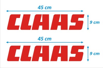 NAKLEJKA NAKLEJKI - CLAAS - 2 szt. - CZERWONE