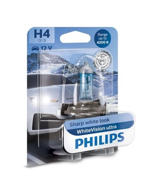 Philips Żarówka H4 WhiteVision Ultra 4200K