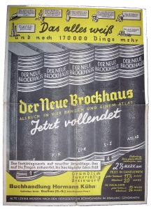ok. 1939 BROCKHAUS BEUTHEN OS. BYTOM ŚLĄSK REKLAMA