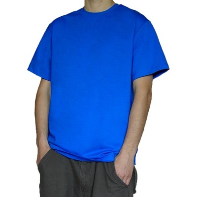 TheCo - Gładka koszulka t-shirt - niebieski - XXXL