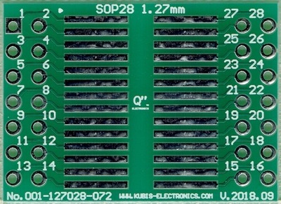 SO28, SOP28, SOIC28, SOJ28, WSOIC28, PG-DSO-28 1.27mm na 2 x IDC2x7