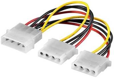 Kabel rozdzielacz zasilania Molex 4Pin do 2x Molex