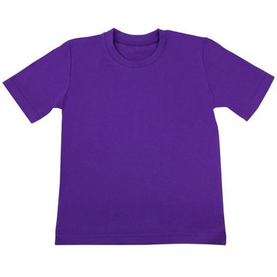 Gładka fioletowa koszulka t-shirt *152* Gracja