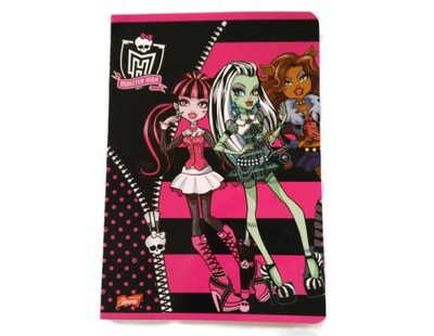 Zeszyt A5 32 k linia w linię Monster High 4 wzory