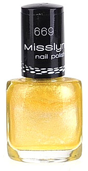 MISSLYN NAIL POLISH nr 669 lakier do paznokci opalizujący żółty