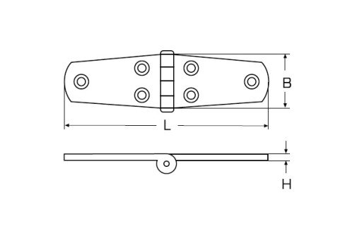 ПЕТЛЯ 8280A НЕРЖАВЕЮЩАЯ НЕРЖАВЕЮЩАЯ КИСЛОСТОЙКАЯ 76X38X4,5 A4