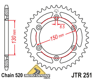 Комплект привода Yamaha YZ 125 05-14 Усиленный.