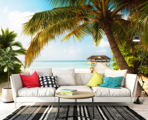 Fototapeta 3D Malediwy plaża morze 368x254 F00173