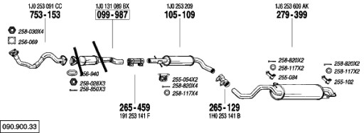 КАТАЛИТИЧЕСКИЙ НЕЙТРАЛИЗАТОР VW GOLF IV 99- АКЦИЯ ЕВРО 3!!! УГОЛ