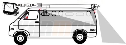 Камера заднего вида BUS/TIR ДЕНЬ НОЧЬ СО светодиодами IR12/24