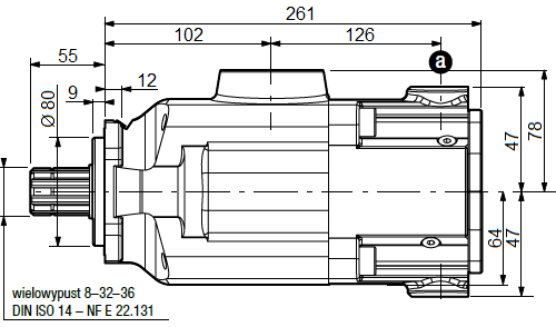 ПРЯМОПОРШНЕВОЙ ГИДРАВЛИЧЕСКИЙ НАСОС 50см3 PA50 0511525 HYDRO LEDUC