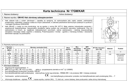 Крюк поворотный 5000 кг - сертифицирован - 25Т 25000кг