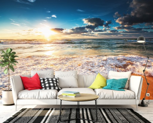 3D фотообои Закат на море 312x219 F00821