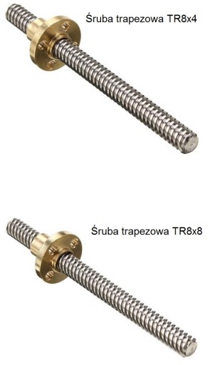 Гайка трапецеидальная Tr8x1 с бронзовым буртиком